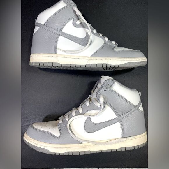 Nike Dunk Mens High Sail Pack Retro Grey Vintage White Shoe Size 10.5 ( Rare ) - Picture 5 of 8